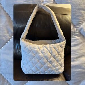 Poppy & Peonies! Large nylon quilted tote. Large enough to hold a laptop